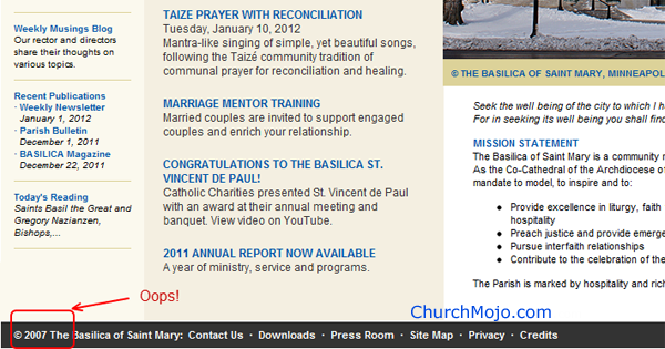 Mary.org's great site needs to fix that 2007 copyright date.