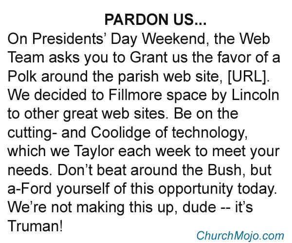 presidents-day-bulletin-announcement president's day bulletin announcement