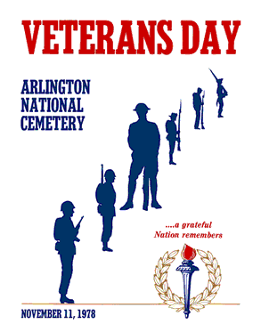 Veterans Day Poster animated GIF 1978 - 2012